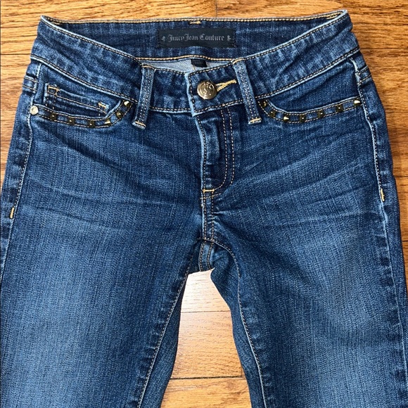 Juicy Couture Kids Denim Spikey Skinny Jeans size 7 - NEW - Picture 3 of 5